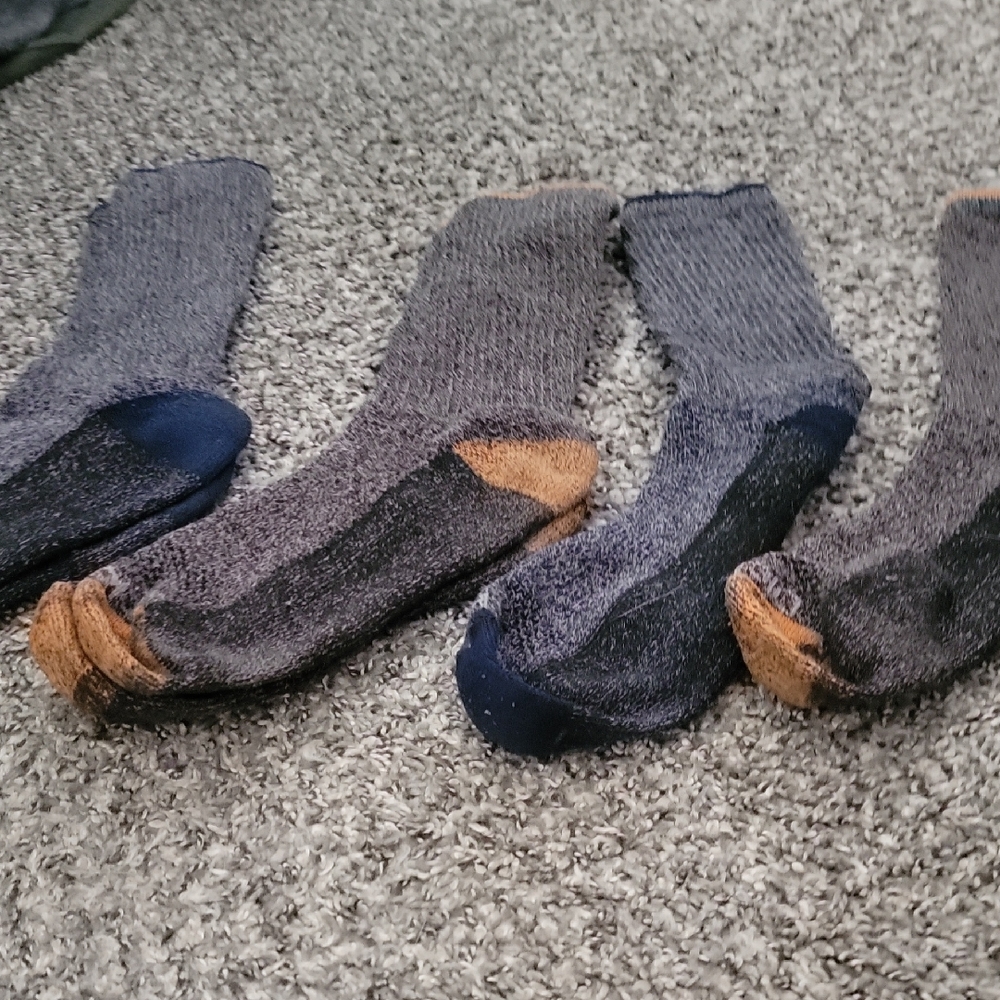 Men's Gray and Brown Socks
